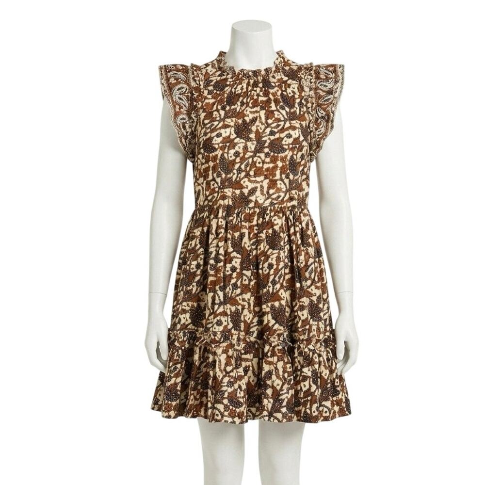 House of Harlow 1960 Nicole Richie Dress Small S Cotton Boho Flutter Sleeve
